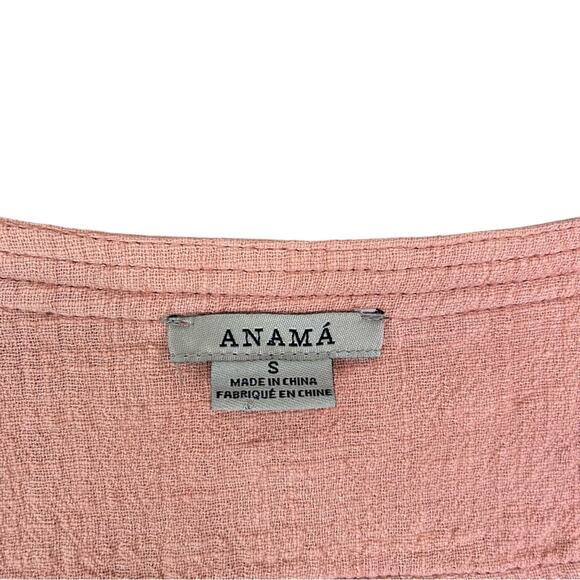 Anthropologie Anama Marjani Blouse Top Womens Small Bell Sleeve Peasant Cottage - Picture 7 of 13